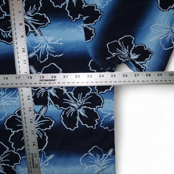 Extreme Gear VTG Y2K Tropical Hawaiian Floral Shirt Men's L Short Sleeve Button - Picture 8 of 9